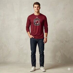 Under Armour Maroon South Carolina Gamecocks Men’s Long Sleeve Tee Large